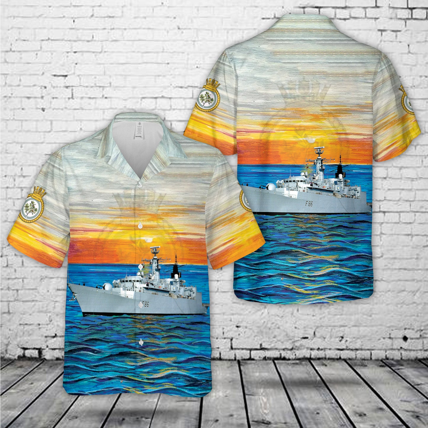 Royal Navy HMS Campbeltown (F86) Batch 3 Type 22 frigate Hawaiian Shirt