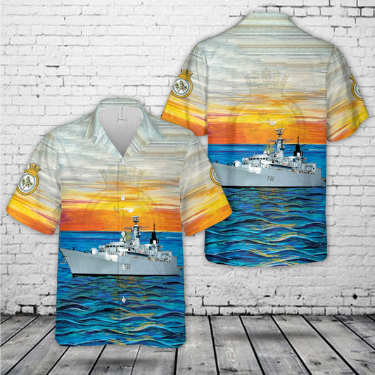 Royal Navy HMS Campbeltown (F86) Batch 3 Type 22 frigate Hawaiian Shirt