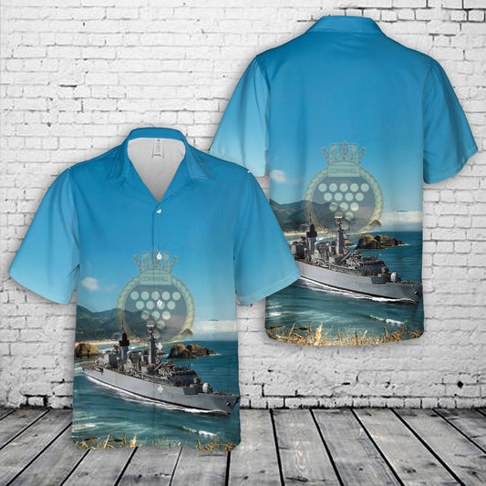 Royal Navy HMS Cornwall (F99) Batch 3 Type 22 frigate Hawaiian Shirt