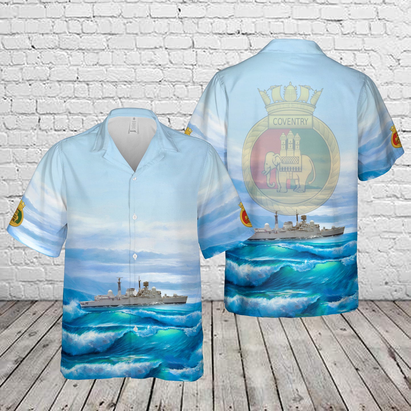 Royal Navy HMS Coventry (D118) Hawaiian Shirt