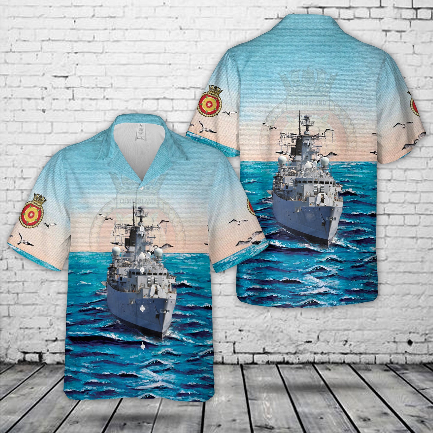 Royal Navy HMS Cumberland (F85) Batch 3 Type 22 frigate Hawaiian Shirt