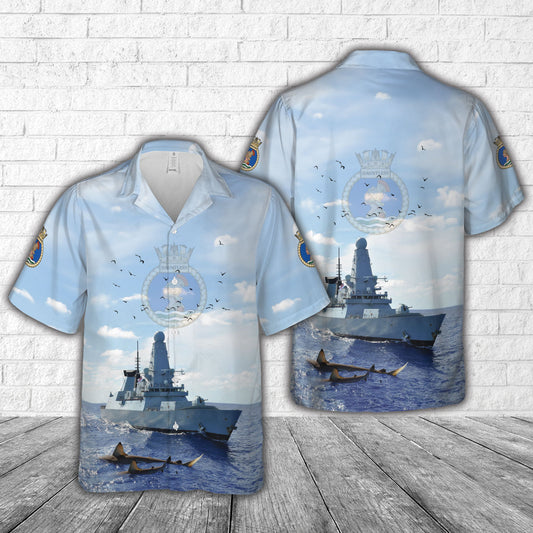 Royal Navy HMS Dauntless (D33) Hawaiian Shirt