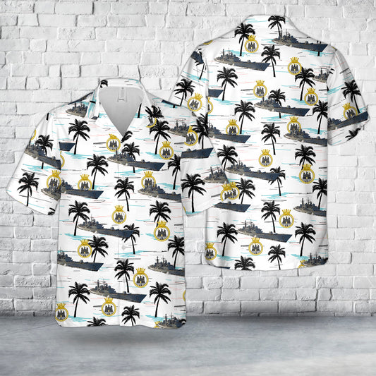 Royal Navy HMS Edinburgh (D97) Hawaiian Shirt