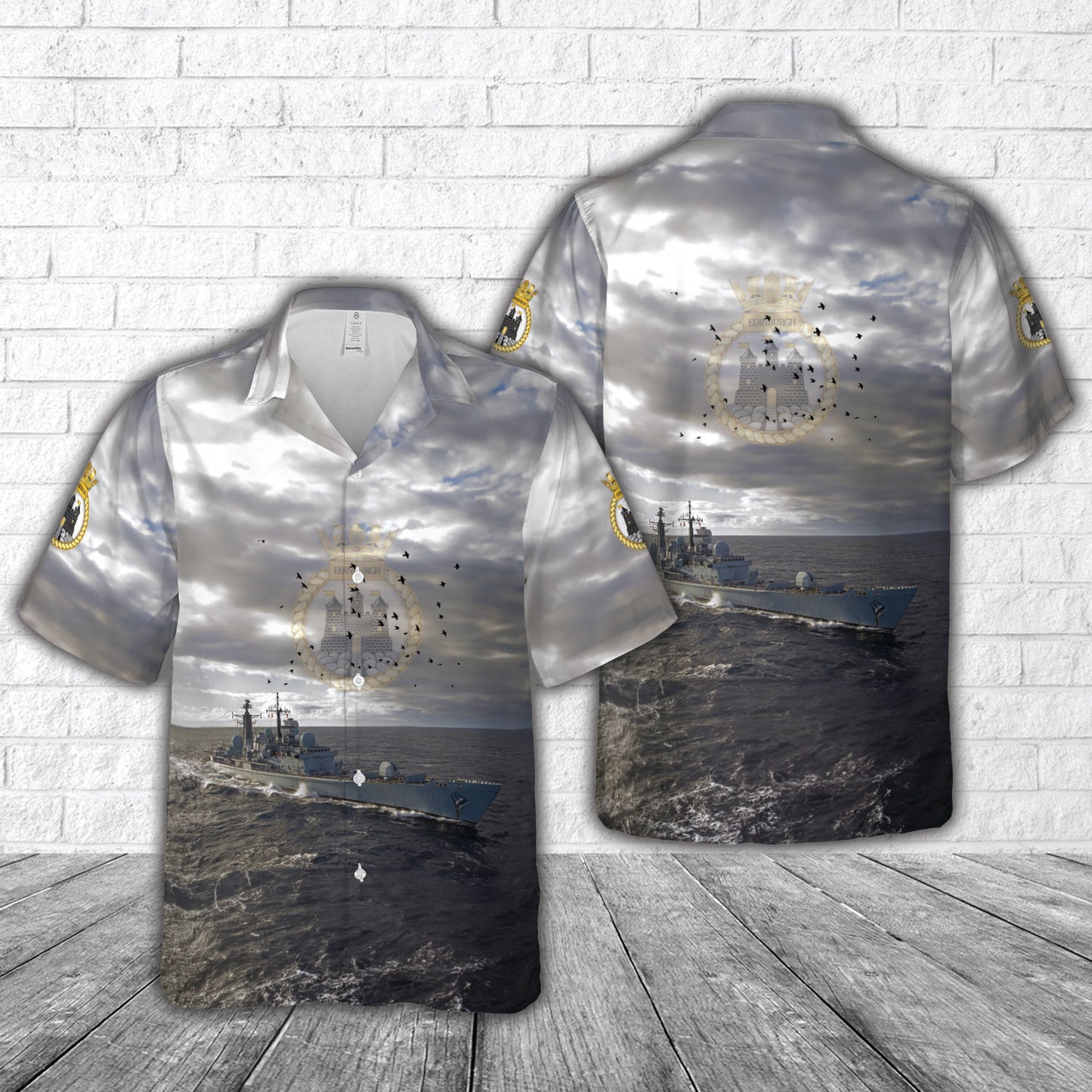 Royal Navy HMS Edinburgh (D97) Hawaiian Shirt