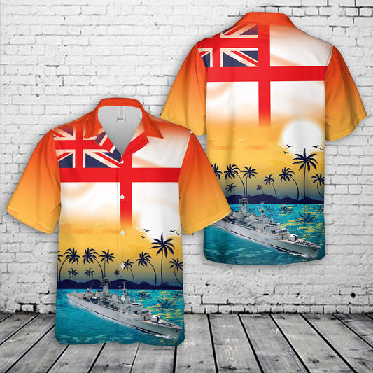Royal Navy HMS Glamorgan (D19) Hawaiian Shirt