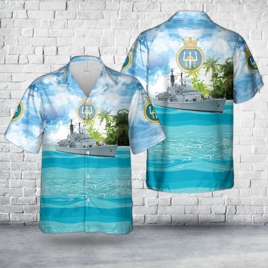 Royal Navy HMS Gloucester (D96) Type 42 destroyer Hawaiian Shirt