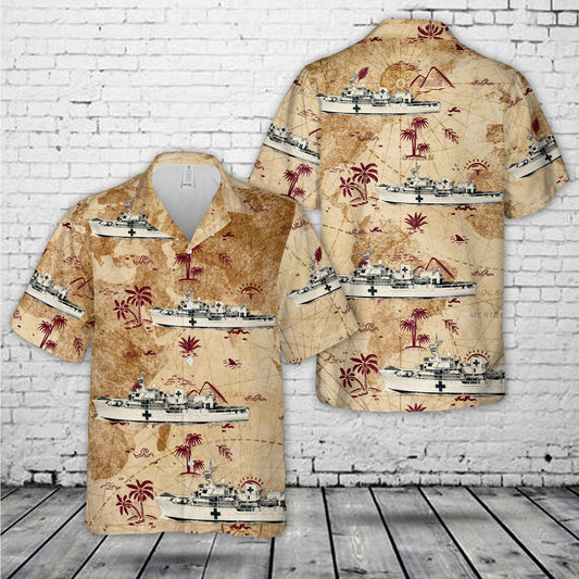 Royal Navy HMS Hecla (A133) Hawaiian Shirt