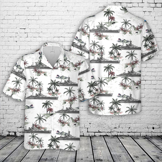 Royal Navy HMS Hood Hawaiian Shirt