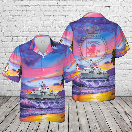 Royal Navy HMS Iron Duke (F234) Type 23 Duke-class frigate Hawaiian Shirt