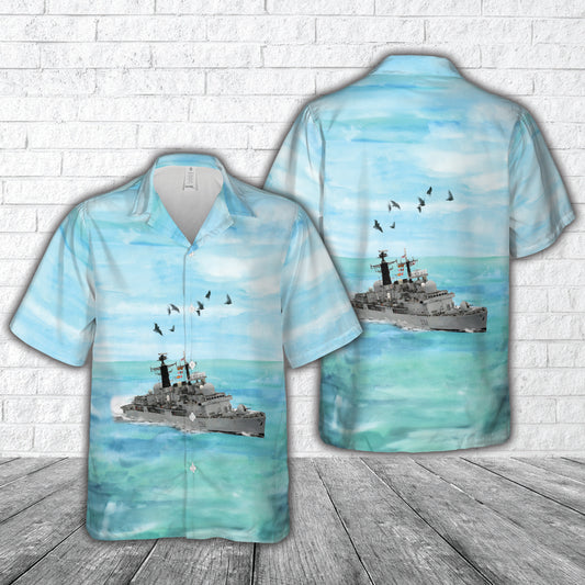 Royal Navy HMS Liverpool (D92) Hawaiian Shirt