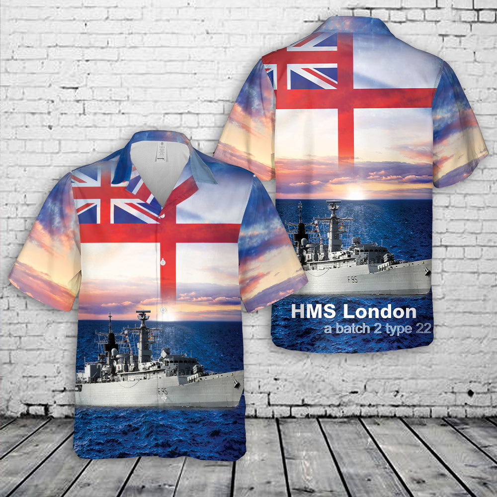 Royal Navy HMS London (F95) Hawaiian Shirt