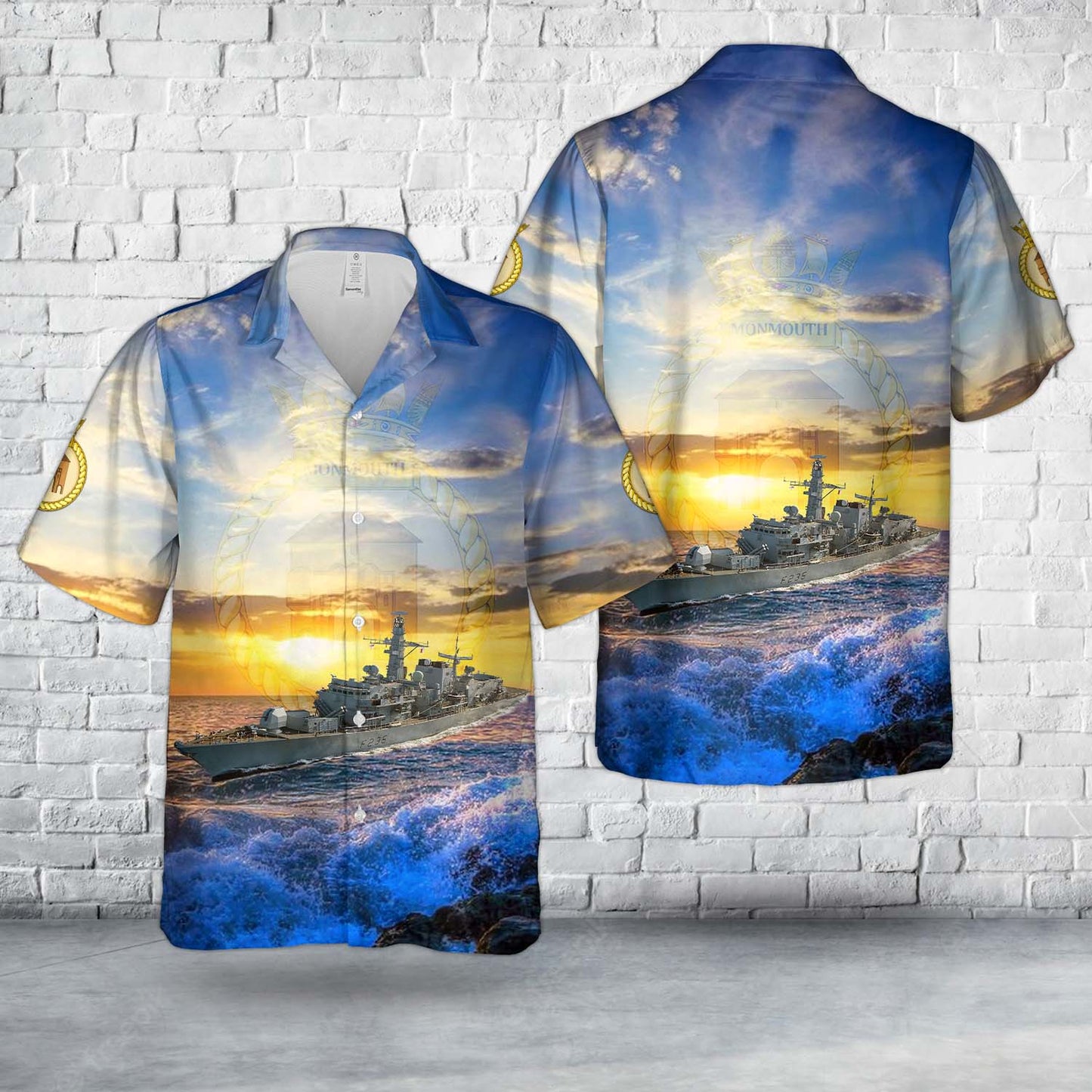 Royal Navy HMS Monmouth (F235) Hawaiian Shirt