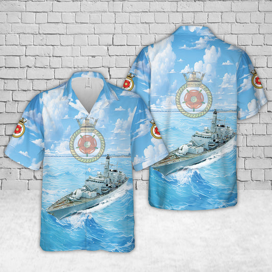 Royal Navy HMS Montrose (F236) Hawaiian Shirt
