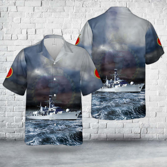 Royal Navy HMS Norfolk (F230) Type 23 frigate Hawaiian Shirt