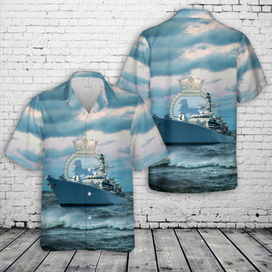 Royal Navy HMS Northumberland (F238) Hawaiian Shirt