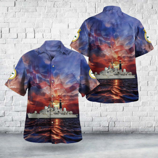 Royal Navy HMS Nottingham (D91) Hawaiian Shirt