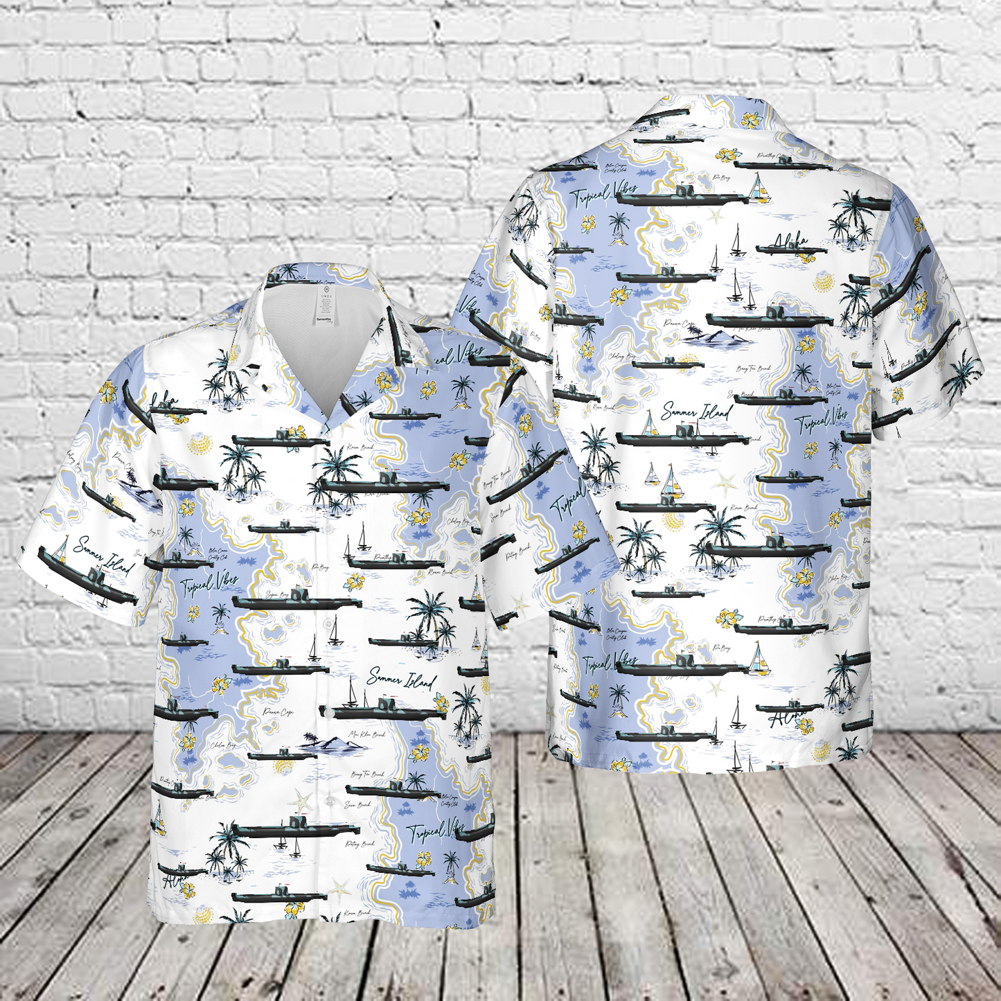 Royal Navy HMS Otus (S18) Hawaiian Shirt