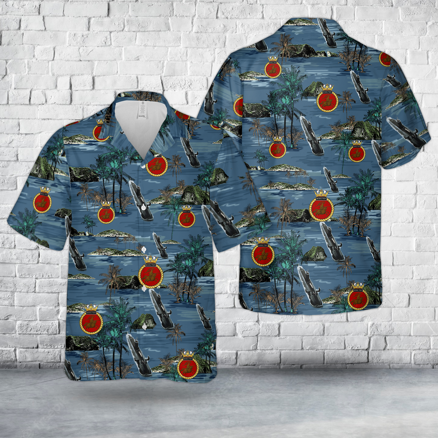 Royal Navy HMS Resolution (S22) Hawaiian Shirt