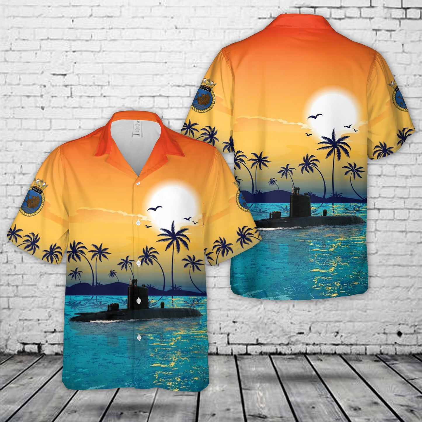Royal Navy HMS Revenge (S27) Hawaiian Shirt