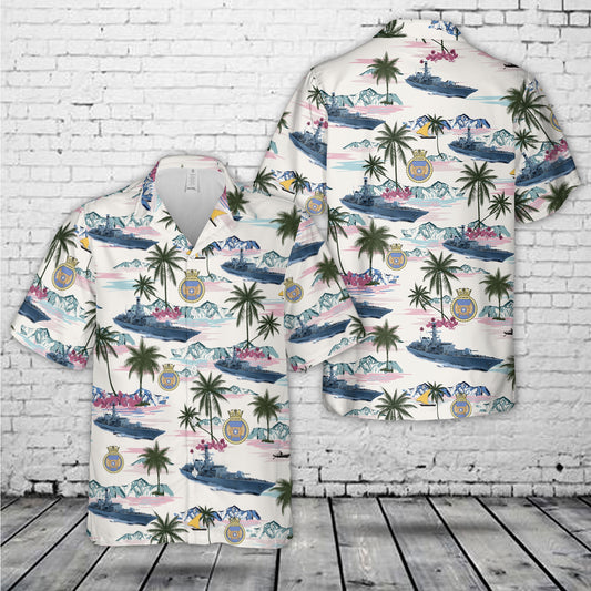 Royal Navy HMS Richmond (F239) Type 23 frigate Hawaiian Shirt