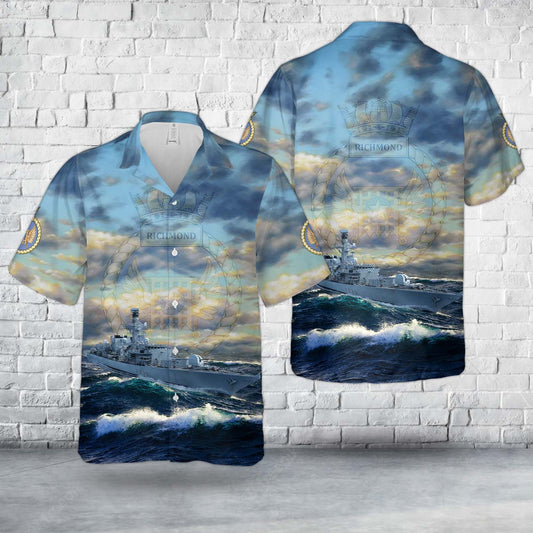 Royal Navy HMS Richmond (F239) Type 23 frigate Hawaiian Shirt