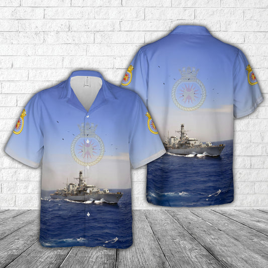 Royal Navy HMS Somerset (F82) Hawaiian Shirt