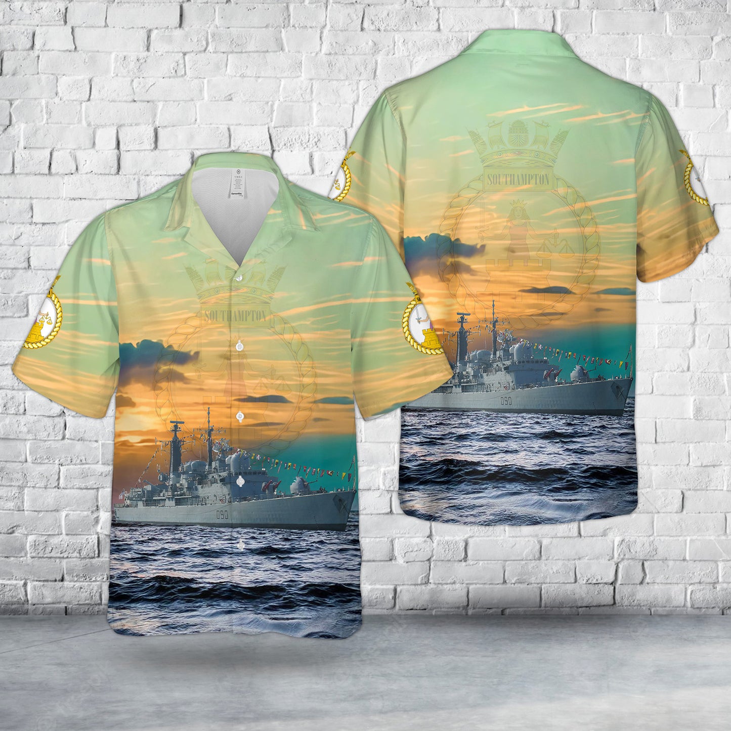 Royal Navy HMS Southampton (D90) Hawaiian Shirt