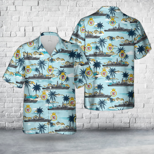 Royal Navy HMS Sutherland (F81) Hawaiian Shirt