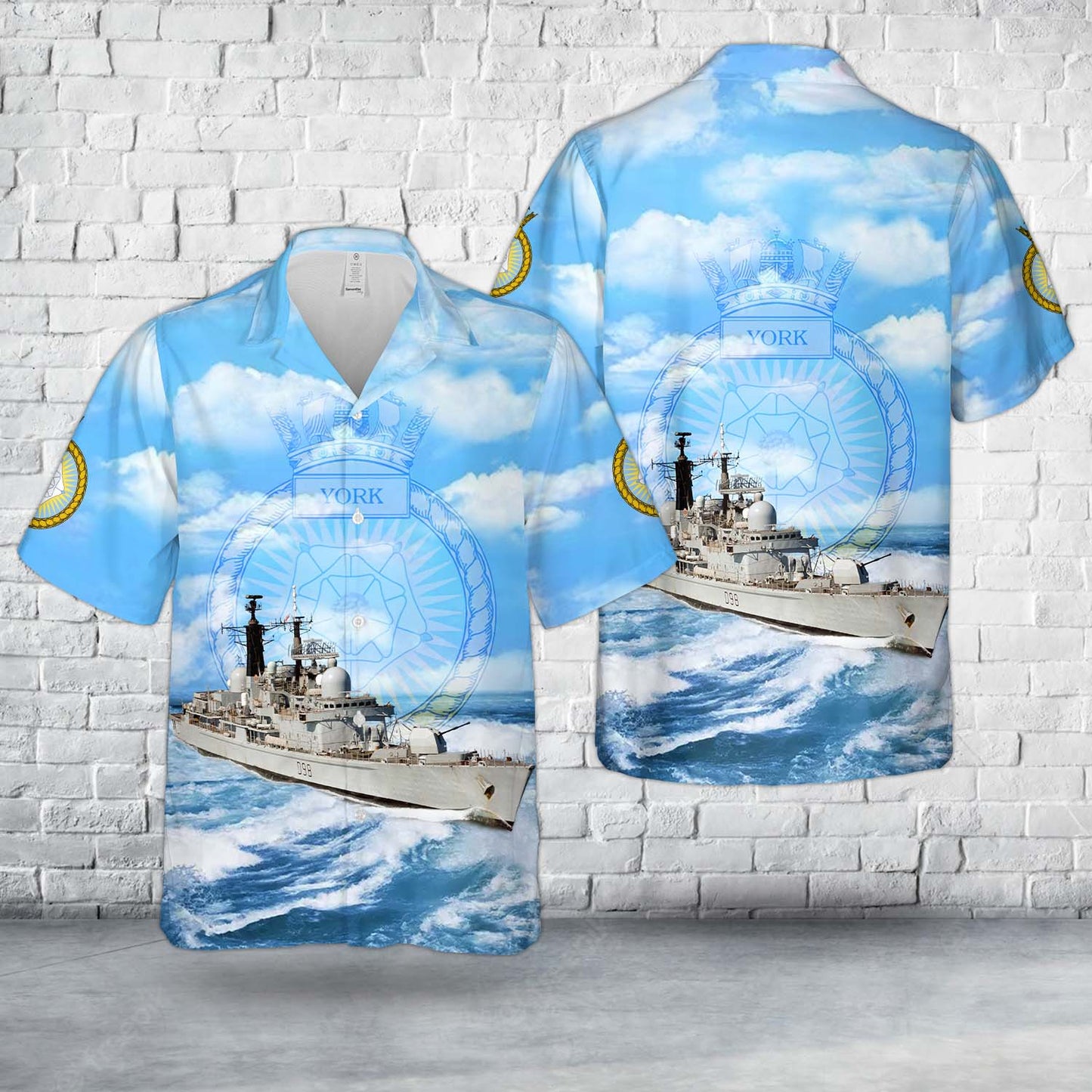 Royal Navy HMS York (D98) Type 42 destroyer Hawaiian Shirt