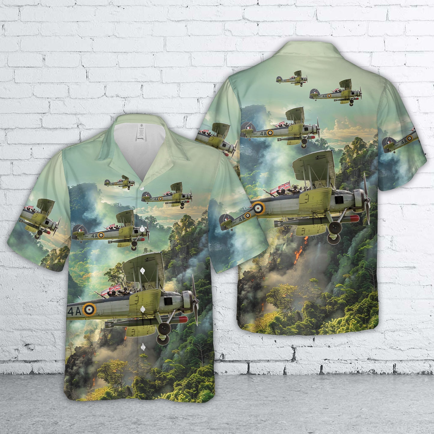 Royal Navy Historic Flight Fairey Swordfish Mk.I W5856 '4A' 'City of Leeds' Hawaiian Shirt