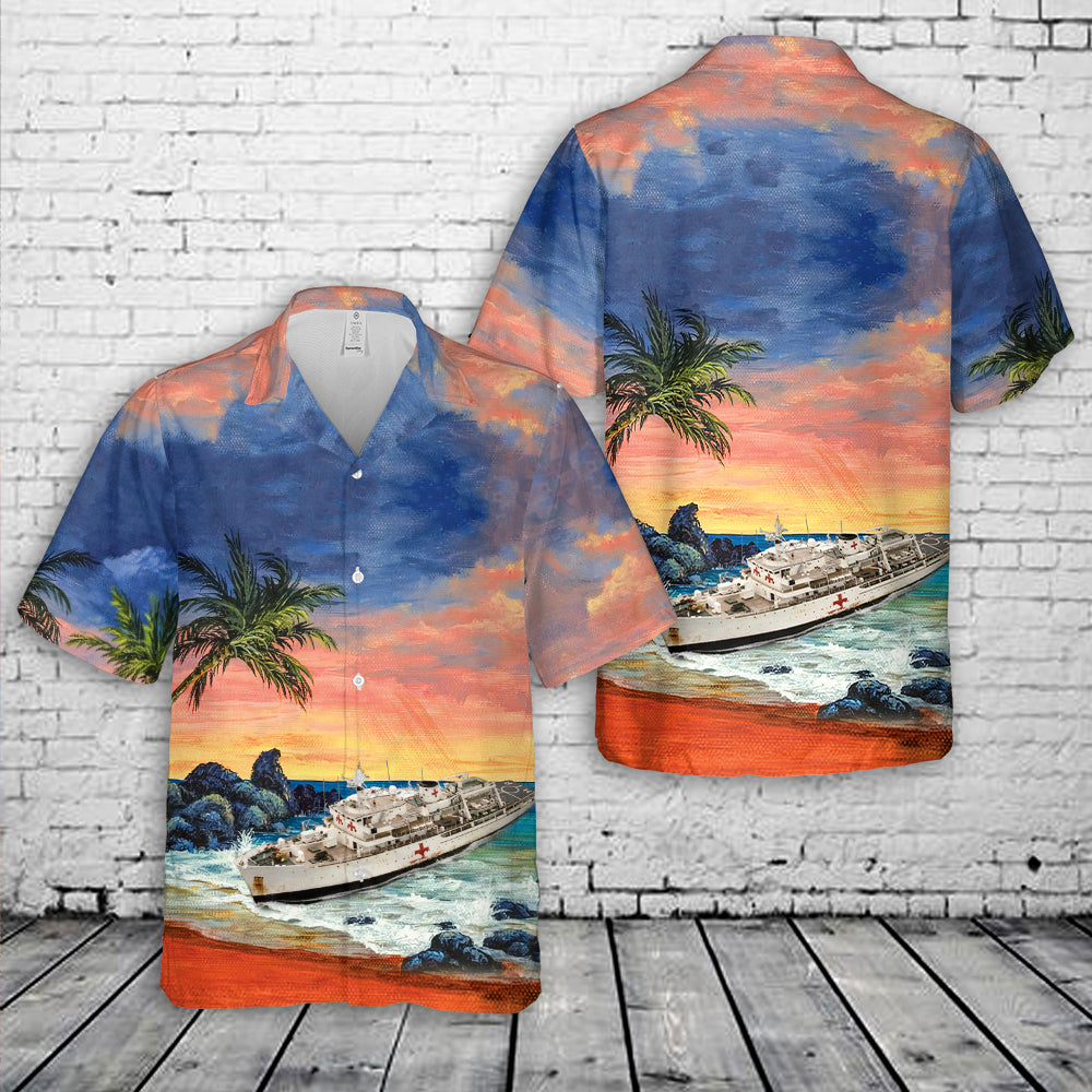 Royal Navy Hospital Ship HMS Herald Hawaiian Shirt