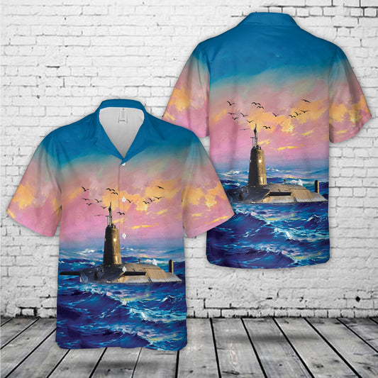 Royal Navy Nuclear submarine HMS Vanguard Hawaiian Shirt