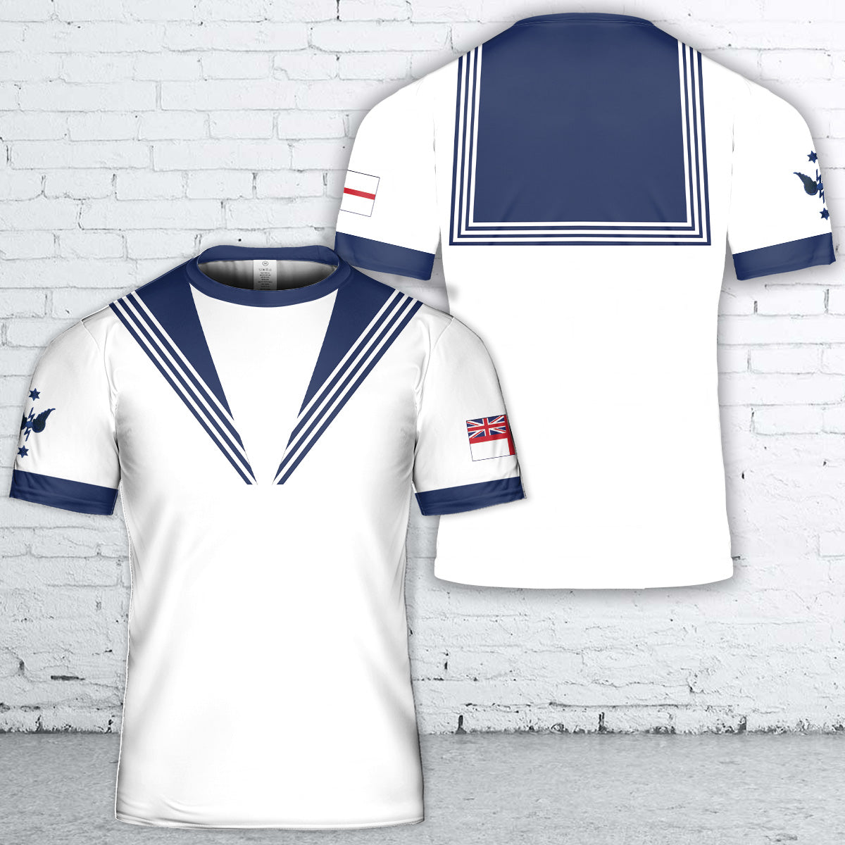 Royal Navy Submarine Service Uniform White Tropical Version T-Shirt 3D