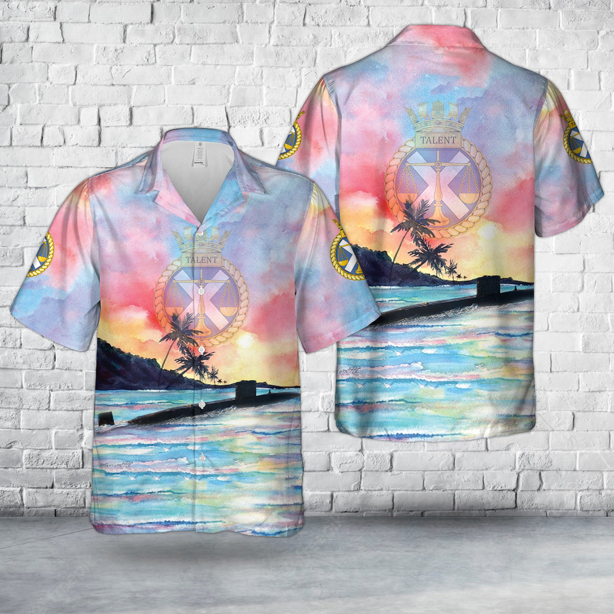 Royal Navy Trafalgar-class submarine HMS Talent (S92) Hawaiian Shirt