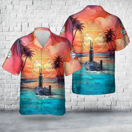Royal Navy Trafalgar-class submarine HMS Trenchant (S91) Hawaiian Shirt