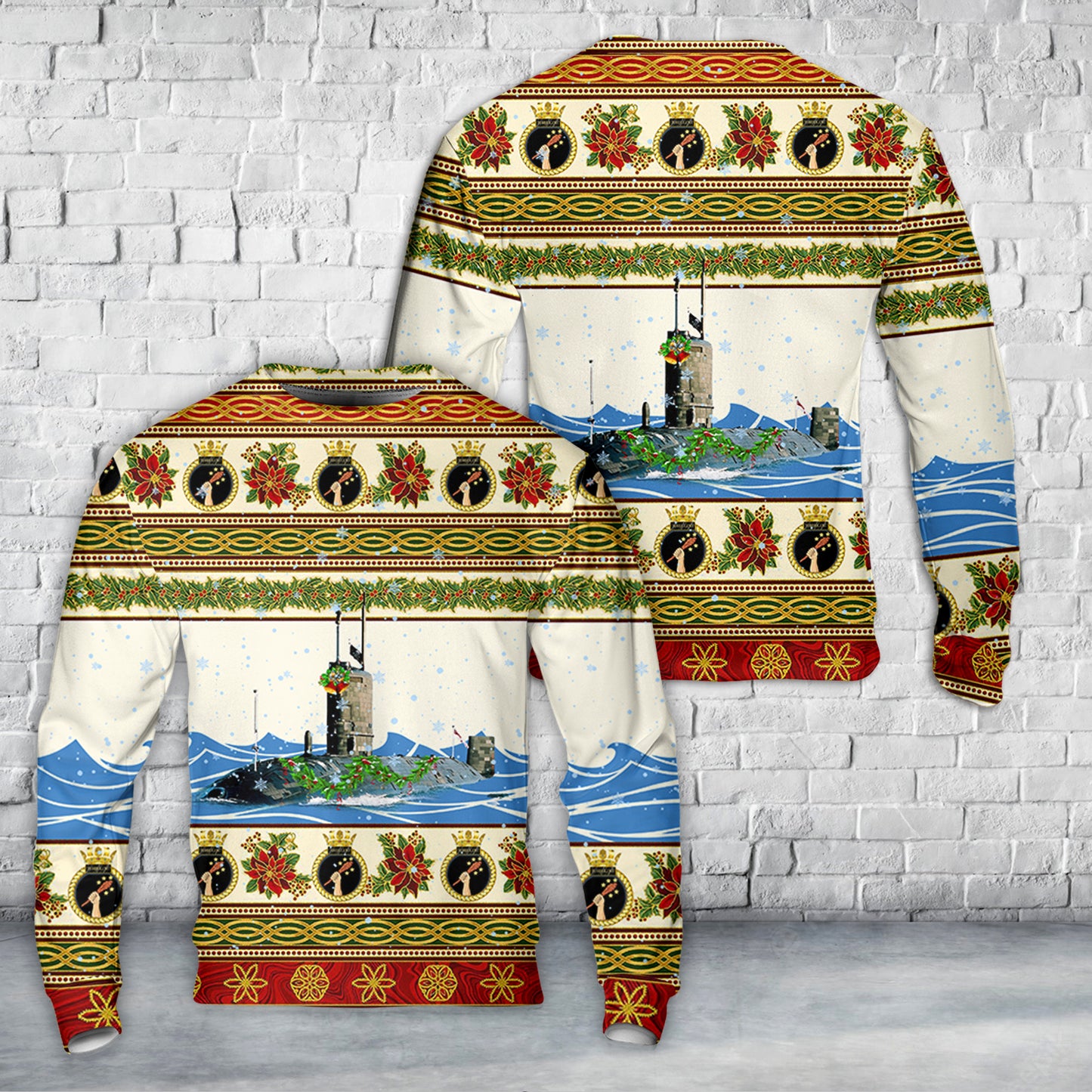 Royal Navy Trafalgar-class submarine HMS Turbulent (S87) Christmas Sweater
