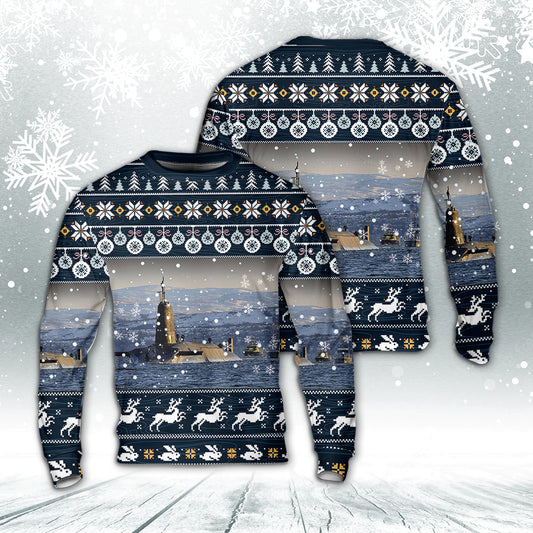 Royal Navy Vanguard-class submarine HMS Vanguard Christmas AOP Sweater