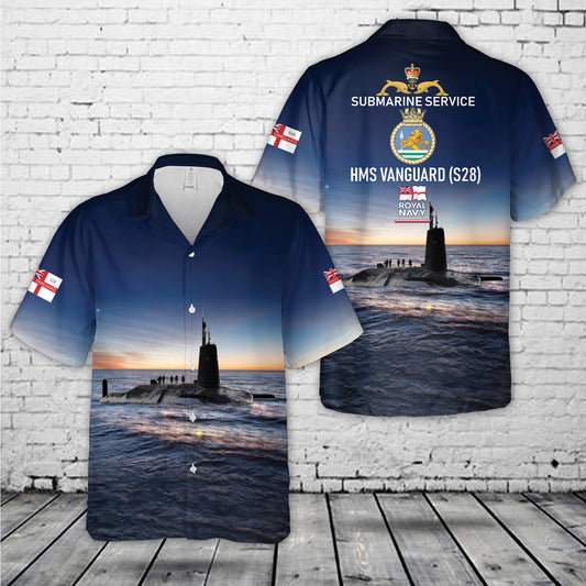 Royal Navy Vanguard class submarine HMS Vanguard (S28) Hawaiian Shirt