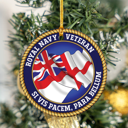 Royal Navy Veteran Ceramic Ornament