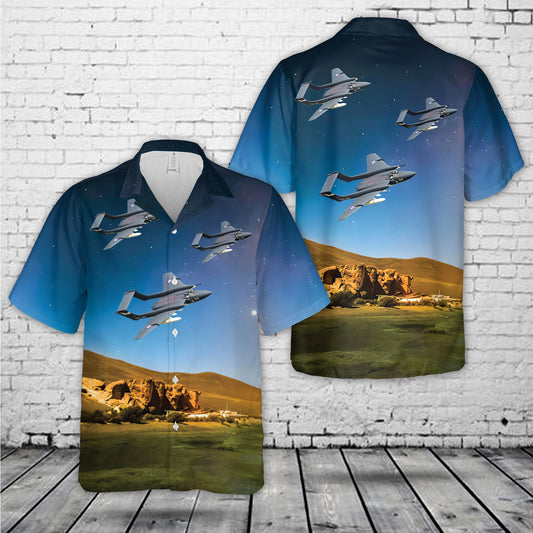 Royal Navy de Havilland Sea Vixen Hawaiian Shirt
