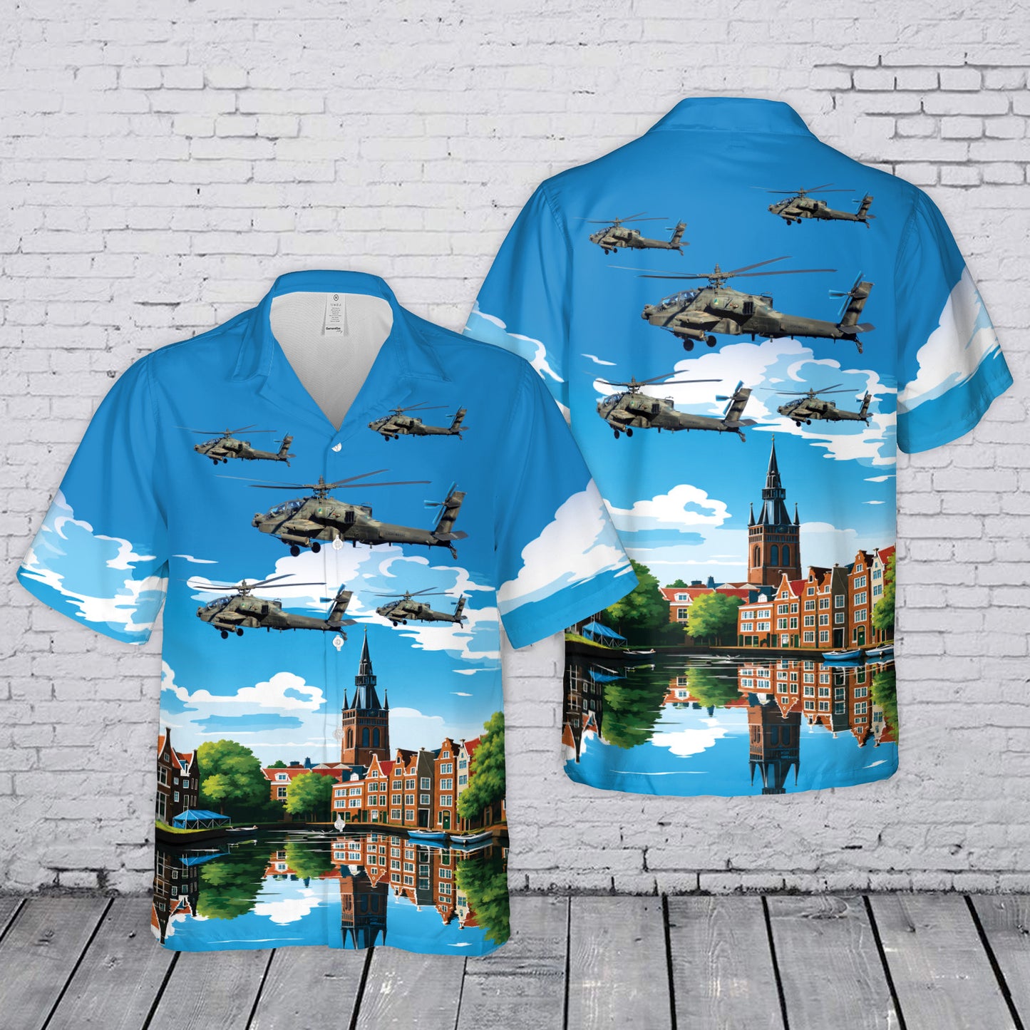 Royal Netherlands Air Force AH-64E Apache Hawaiian Shirt