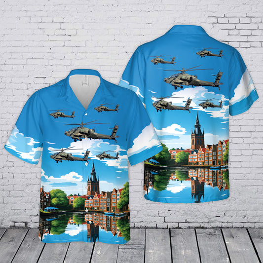 Royal Netherlands Air Force AH-64E Apache Hawaiian Shirt