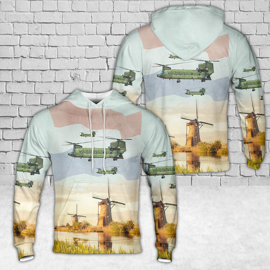 Royal Netherlands Air Force Boeing CH-47D Chinook D-106 Hoodie 3D