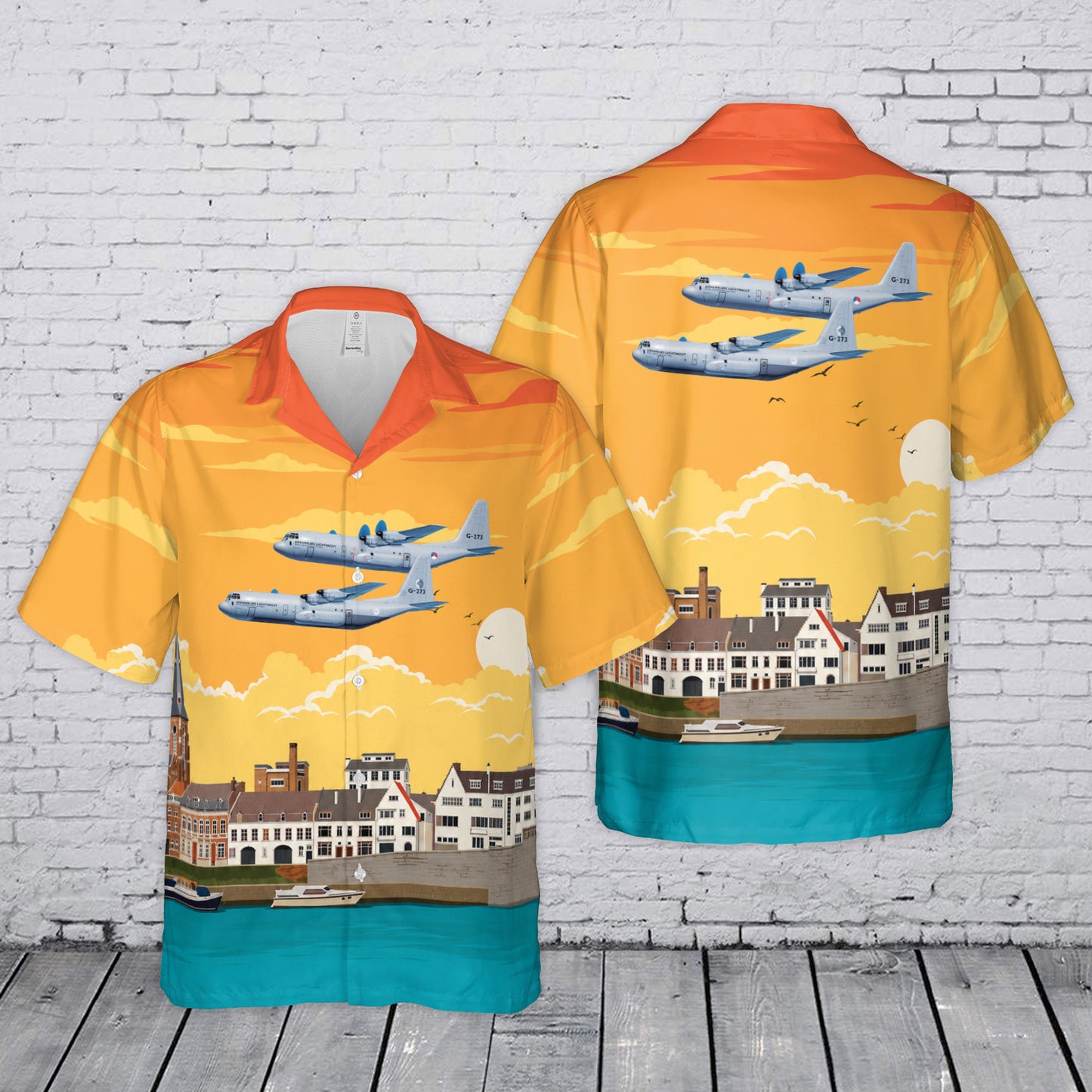 Royal Netherlands Air Force C-130 Hercules Hawaiian Shirt