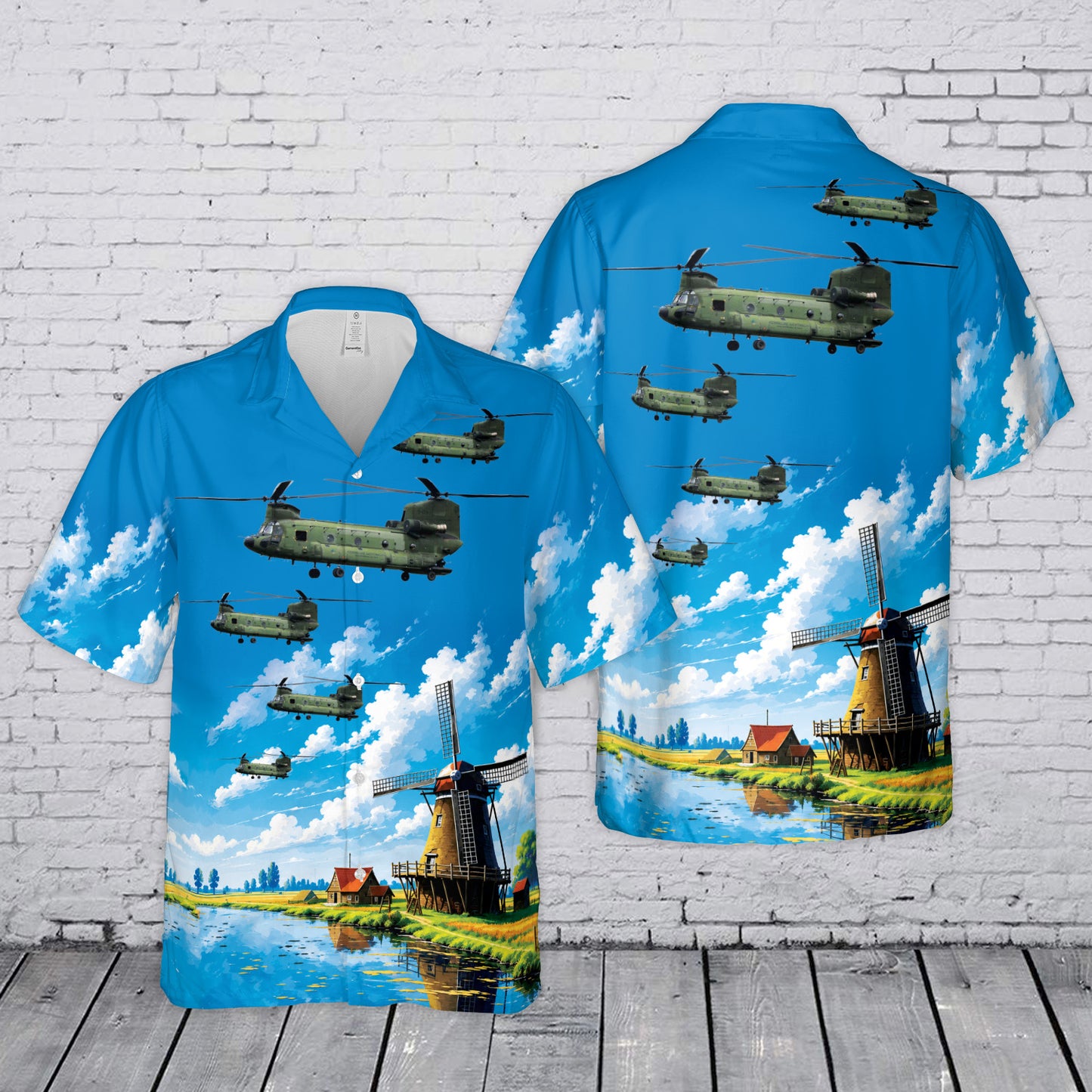 Royal Netherlands Air Force CH-47F Chinook Hawaiian Shirt
