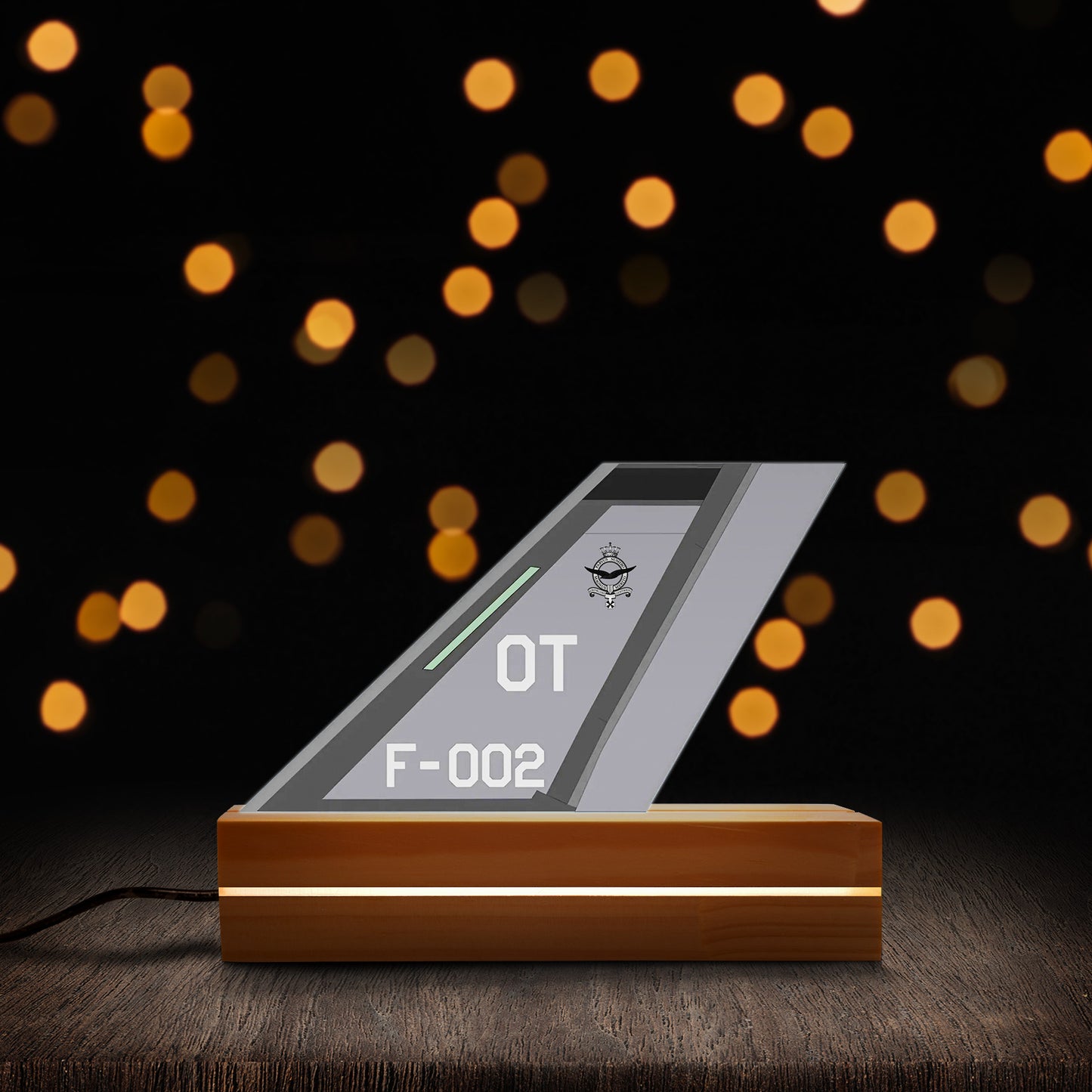 Royal Netherlands Air Force F-35 Aircraft Tail Custom Shape Photo Night Light