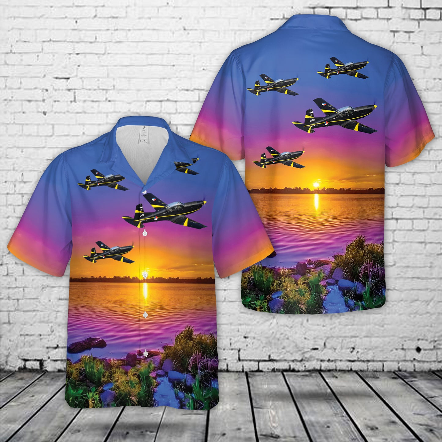 Royal Netherlands Air Force Pilatus PC-7 Hawaiian Shirt