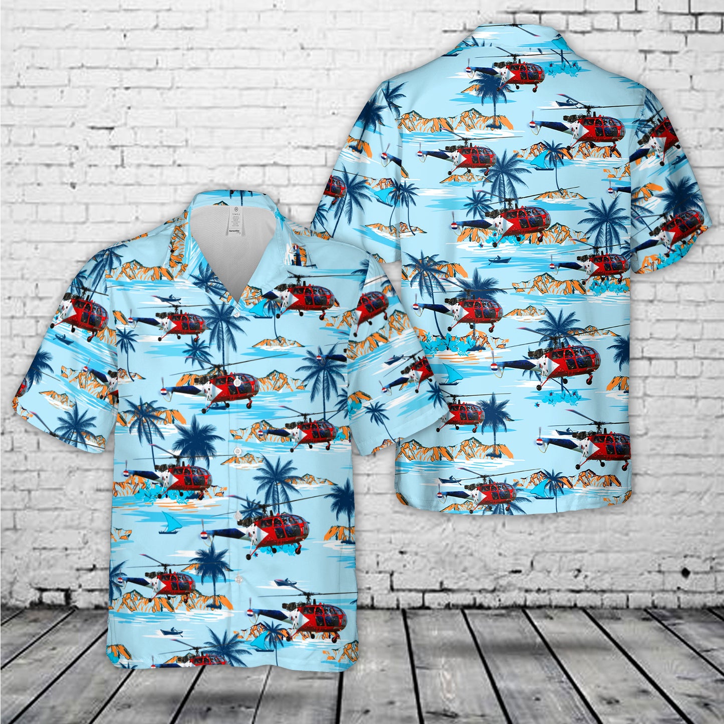 Royal Netherlands Air Force (RNLAF) Sud SE-3160 Alouette III Hawaiian Shirt