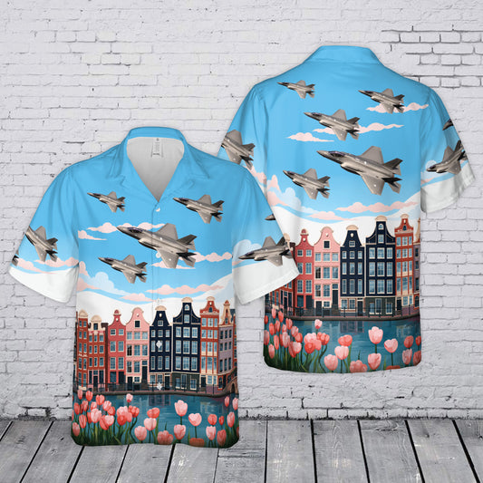 Royal Netherlands Air Force F-35A Lightning II Hawaiian Shirt