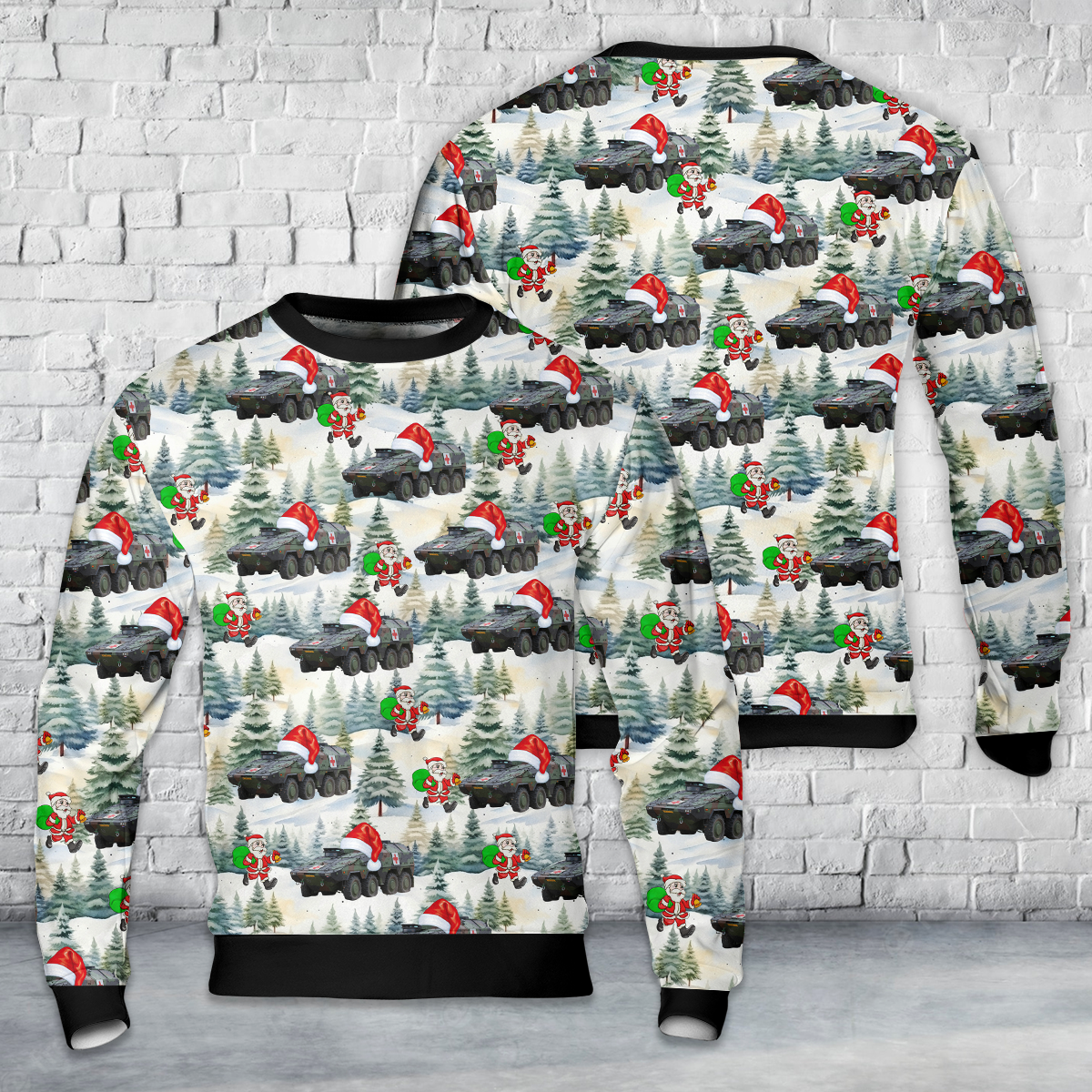 Royal Netherlands Army Koninklijke Landmacht Boxer Ambulance Christmas AOP Sweater